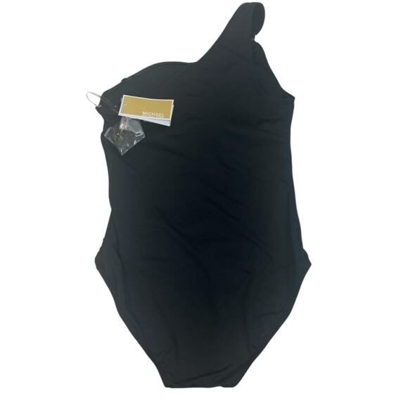 Michael Kors nwt $106 Embellished One-Shoulder Underwire One-Piece Swimsuit 12 M - Picture 5 of 6